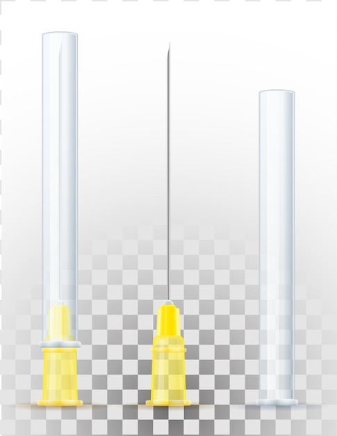 Vecteur aiguille médicale pour seringue pour illustration vectorielle de stock d'injection