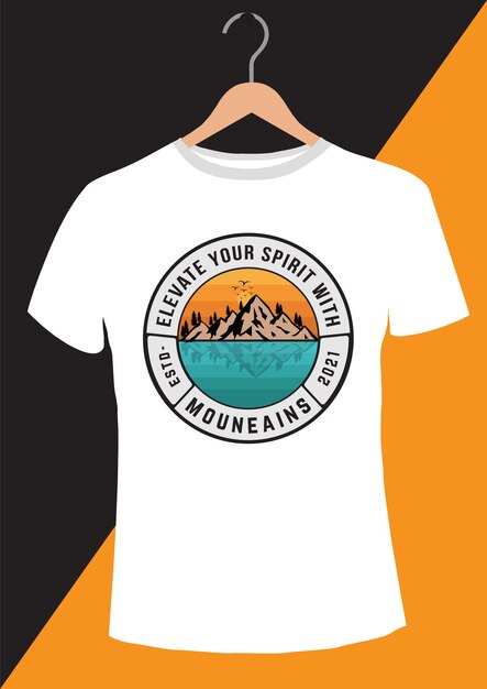 L'air De Montagne Est L'inspiration Pure Du Cœur Tshirt Design