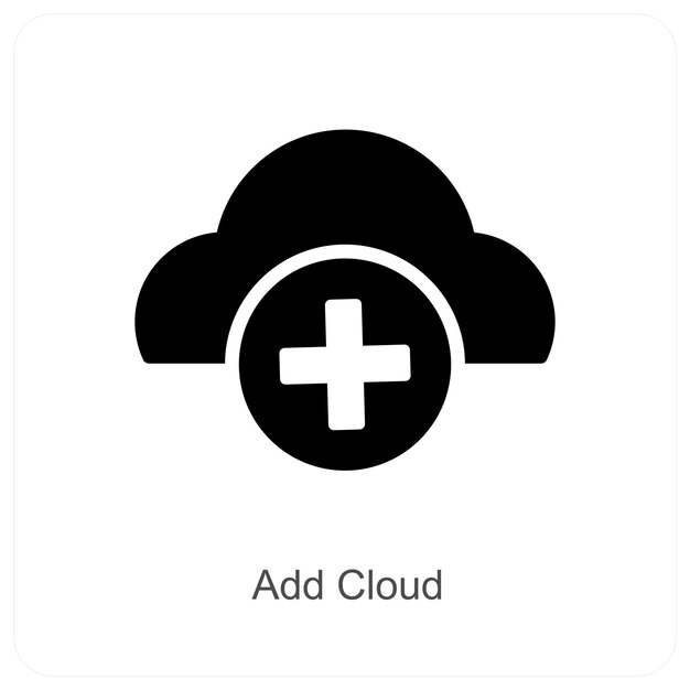 Ajouter le concept d'icône de cloud et d'informatique