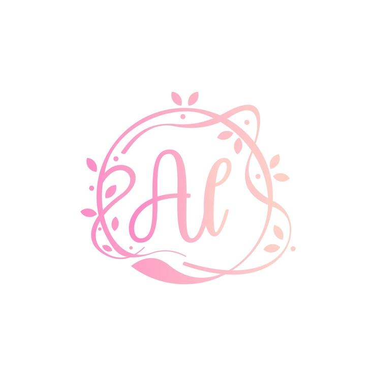 Vecteur a l al vector de beauté logo initial logo d'écriture manuscrite de signature initiale mode de mariage jowerly