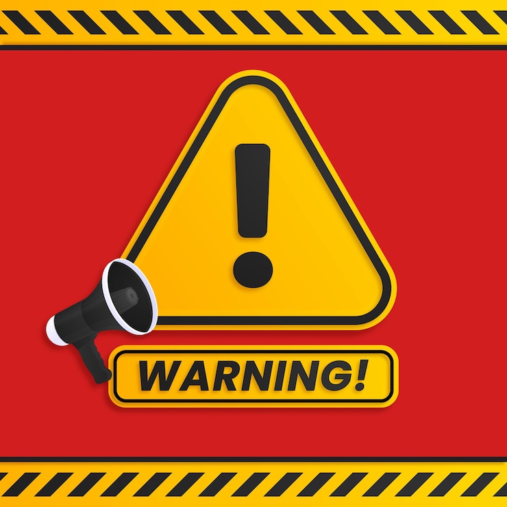 Vecteur alerte d'avertissement de danger très importante panneau d'affichage pop-up