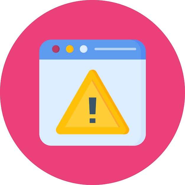 Alerte de l'illustration plate du navigateur