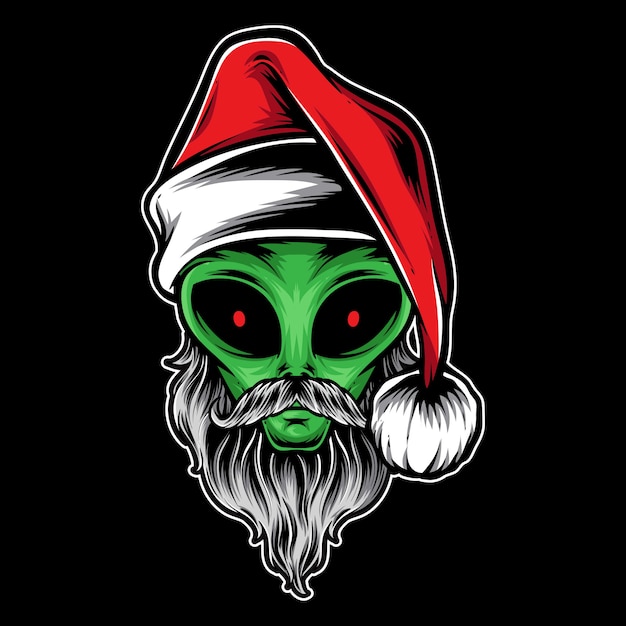 Alien santa et logo