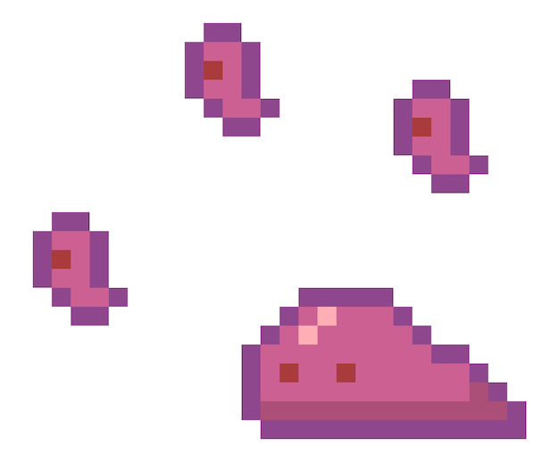 Aliens Pixel Rose Sur Fond Blanc. Objets Monster à Utiliser Dans Un Jeu Vidéo, Sites Web