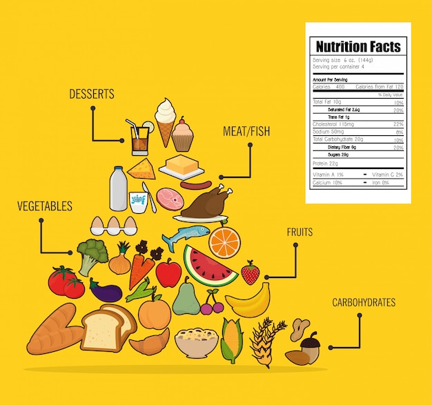 Vecteur alimentation et nutrition