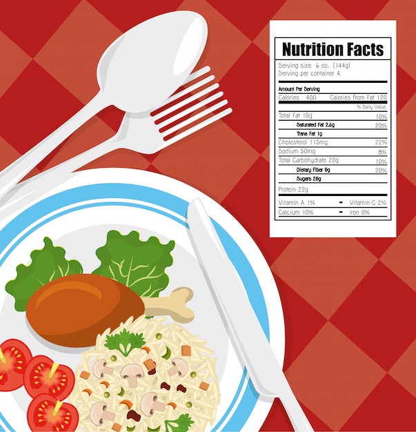 Vecteur alimentation et nutrition