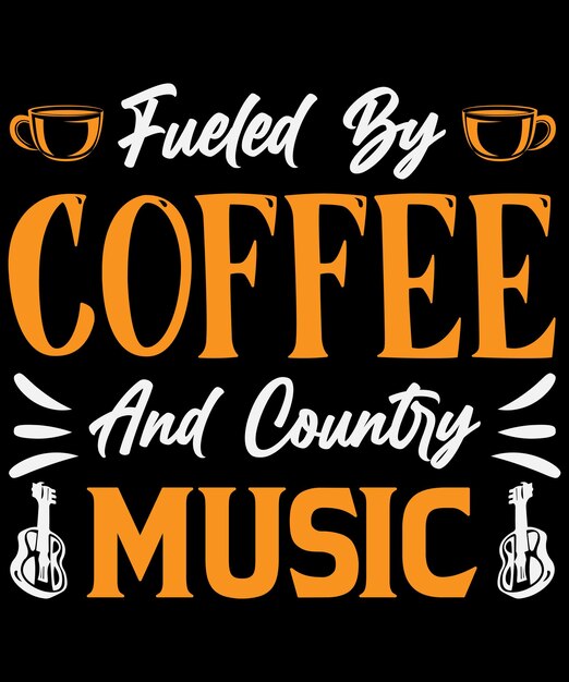 Alimenté par le café et la conception de t-shirts de musique country