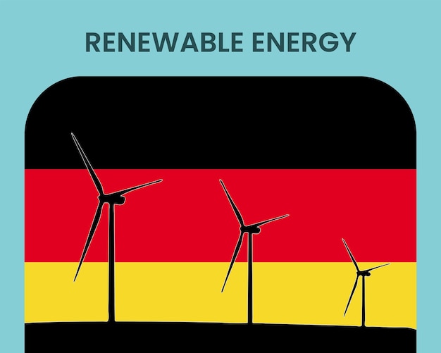 Vecteur allemagne énergie renouvelable idée d'énergie environnementale et écologique