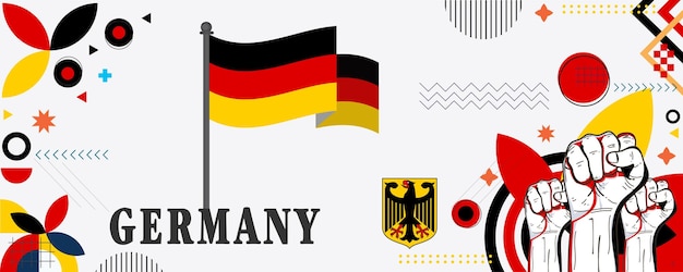 Allemagne fête nationale bannière design vecteur eps