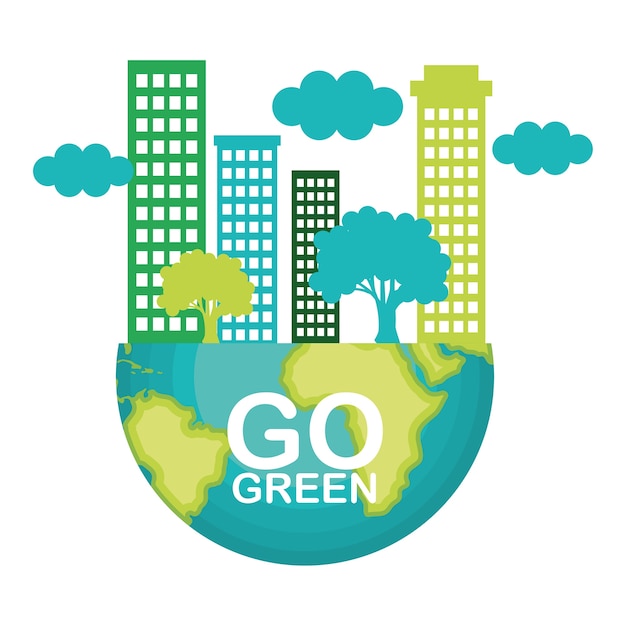aller affiche d&#39;écologie verte