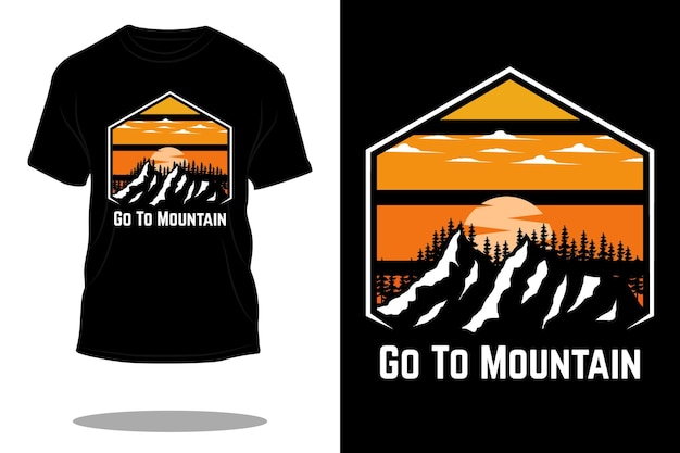 Aller à La Conception De T-shirt Rétro De Montagne