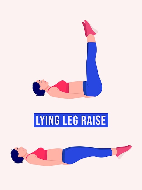 Allongé Leg Raise Exercice Femme Entraînement Fitness Aérobie Et Exercices