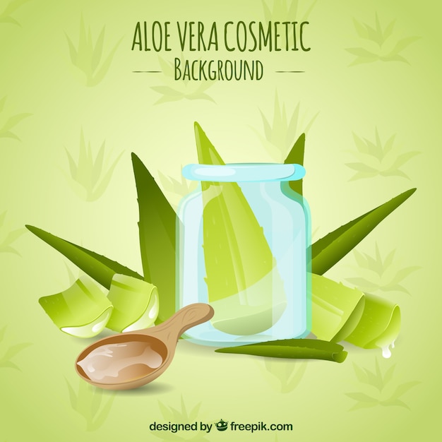 Aloe Vera Fond Vert