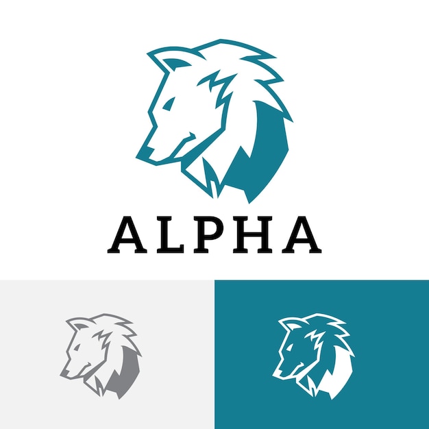 Alpha Wolf Strong Mighty Leader Commander Animal Wildlife Logo