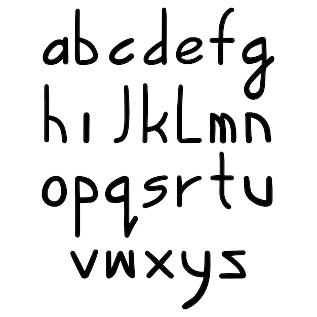 Alphabet Anglais Lettres Lignées Noires Pour Faire Des Phrases Ou Des Citations Constructeur De Texte Lettres Majuscules Objets D'art Clip Style Plat En Illustration Vectorielle éléments Isolés