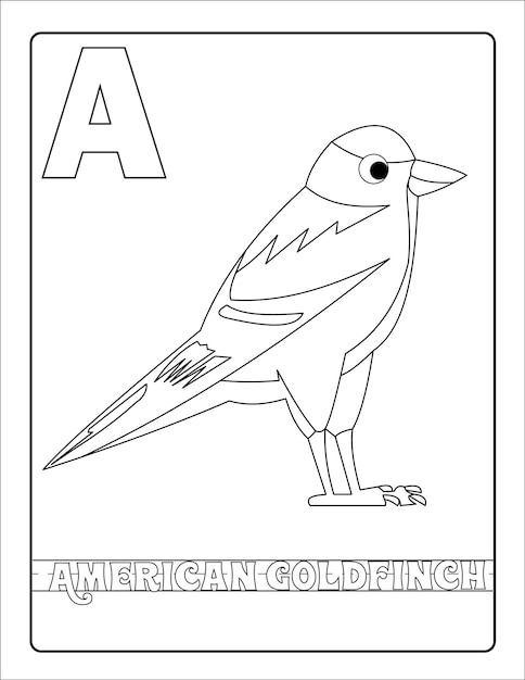Alphabet Apprenant Avec Des Oiseaux Et Des Coloriages De Nom