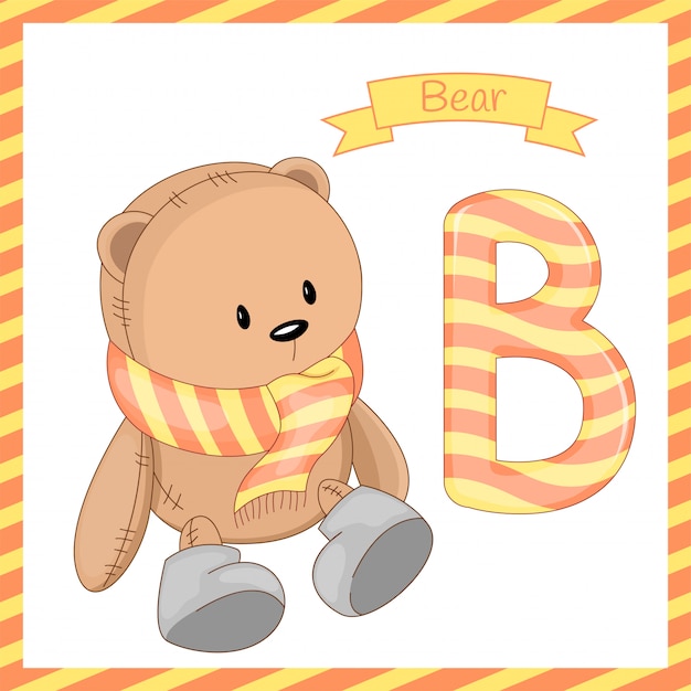 Alphabet B Avec Dessin D'ours