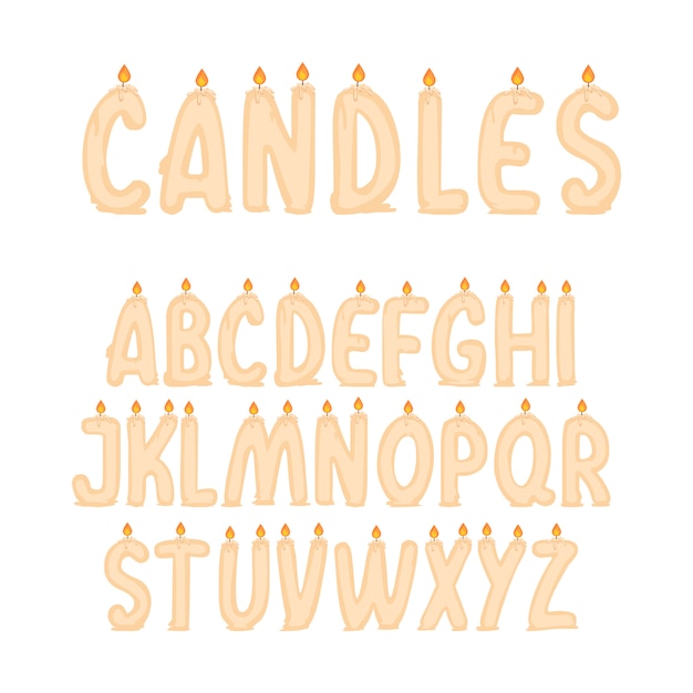 Alphabet Bougies Mignon