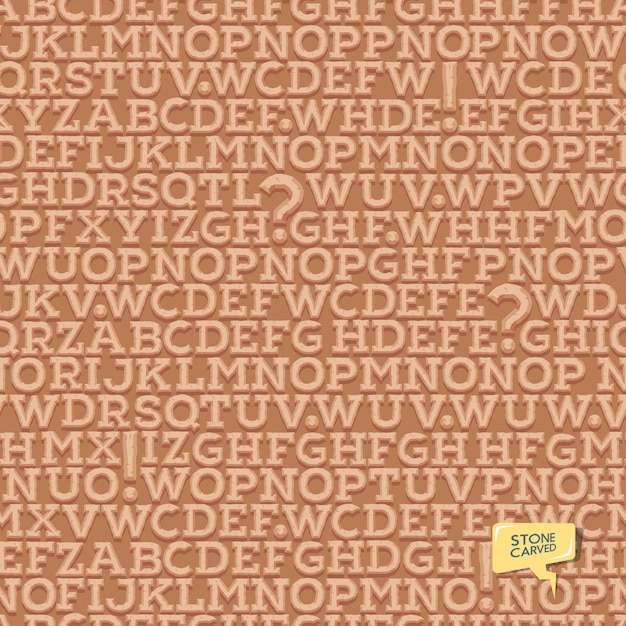 Alphabet De Caractères Latins Antient. Modèle De Lettres. Texture Transparente.