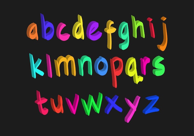 alphabet coloré