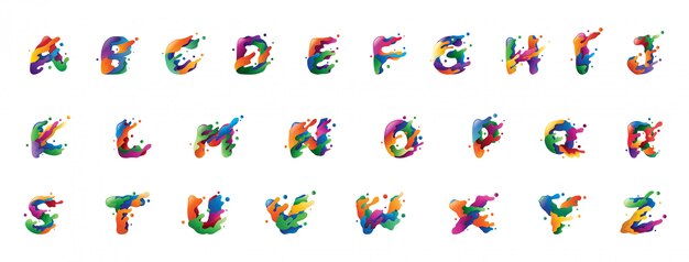 Alphabet dégradé pour les logos