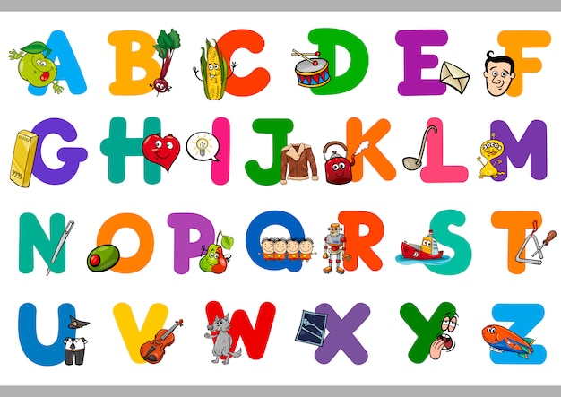 Alphabet De Dessin Animé éducatif Pour Les Enfants