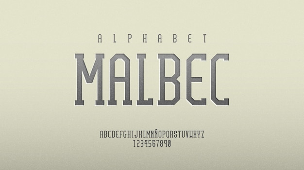 Alphabet Avec Effet Dimensionnel