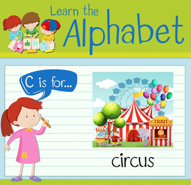 L'alphabet Flashcard C Est Pour Le Cirque