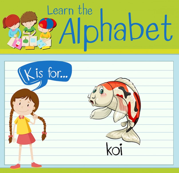 L'alphabet Flashcard K Est Pour Koi