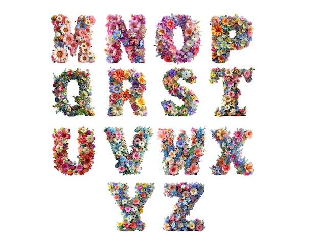 Alphabet floral MZ