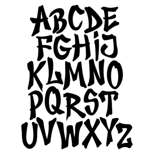Alphabet graffiti en gras