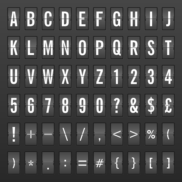 Alphabet d'horloge à bascule