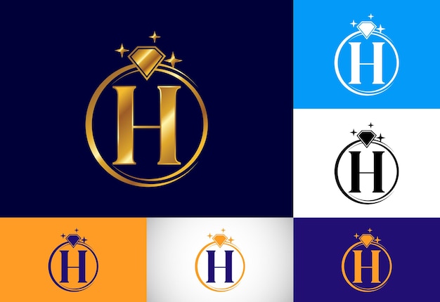 Vecteur alphabet initial de la lettre monogramme h et service d'assistance avec un casque logo du casque hotline conseil client aide du centre d'appels