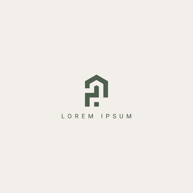 Alphabet lettre H immobilier maison logo design illustration vectorielle
