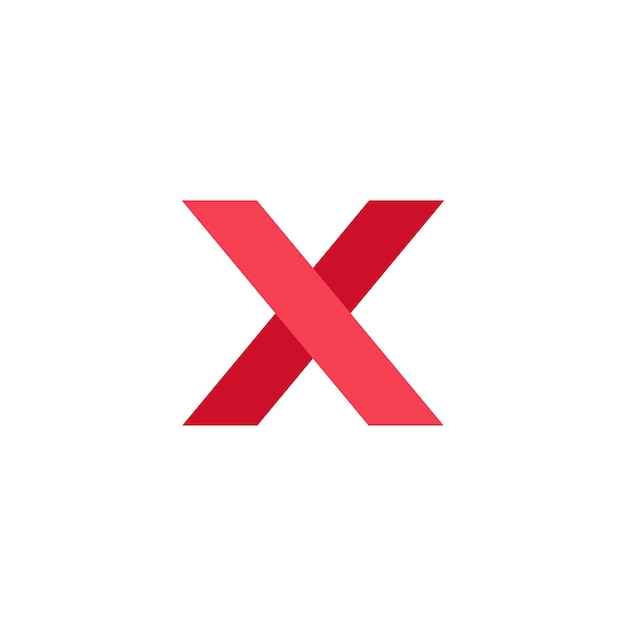 Vecteur alphabet logo lettre x sur fond blanc