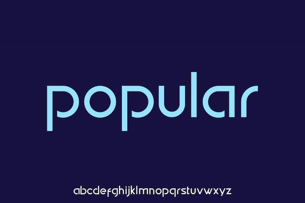 ALPHABET DE POLICE POPULAIRE, LUXE ET MODERNE