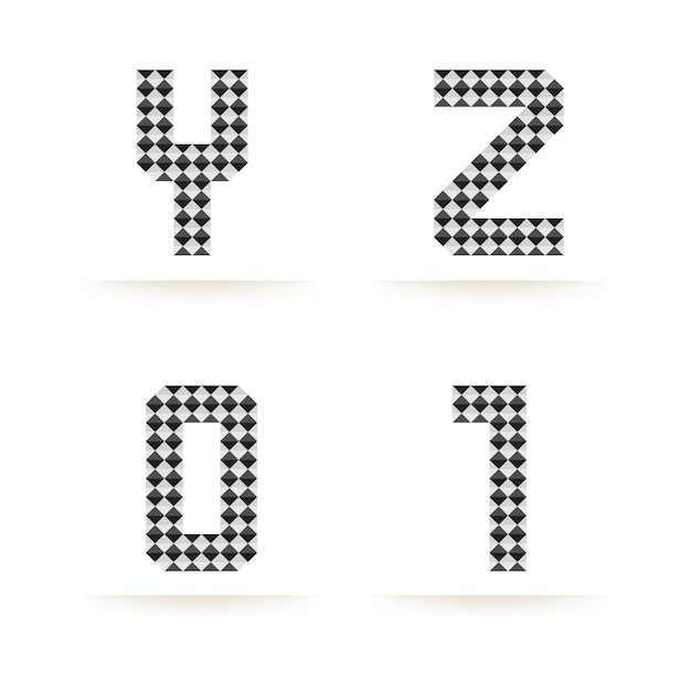 Alphabet set style de bloc d'illustration vectorielle