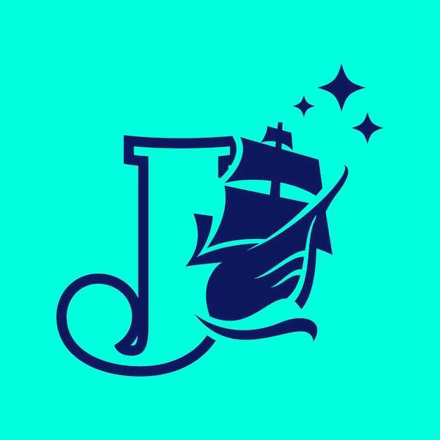 Alphabet Vieux Voilier J Logo