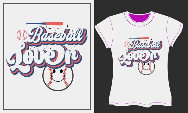 Vecteur amateur de baseball retro vintage svg craft design