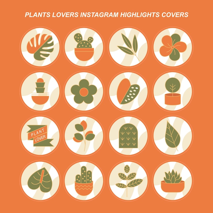 Les amateurs de plantes met en évidence instagram couvre vecteur gratuit