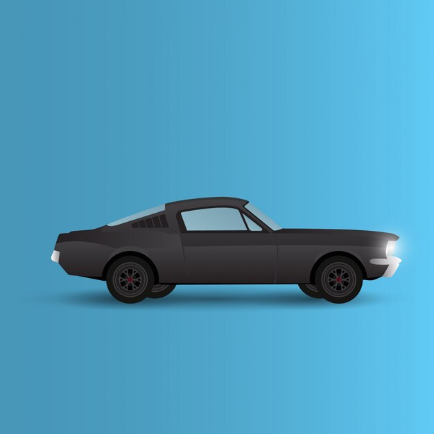 Vecteur american muscle car vector