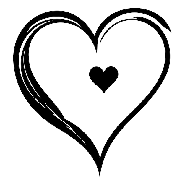 Vecteur amour coeur doodle valentine illustration croquis main dessiner