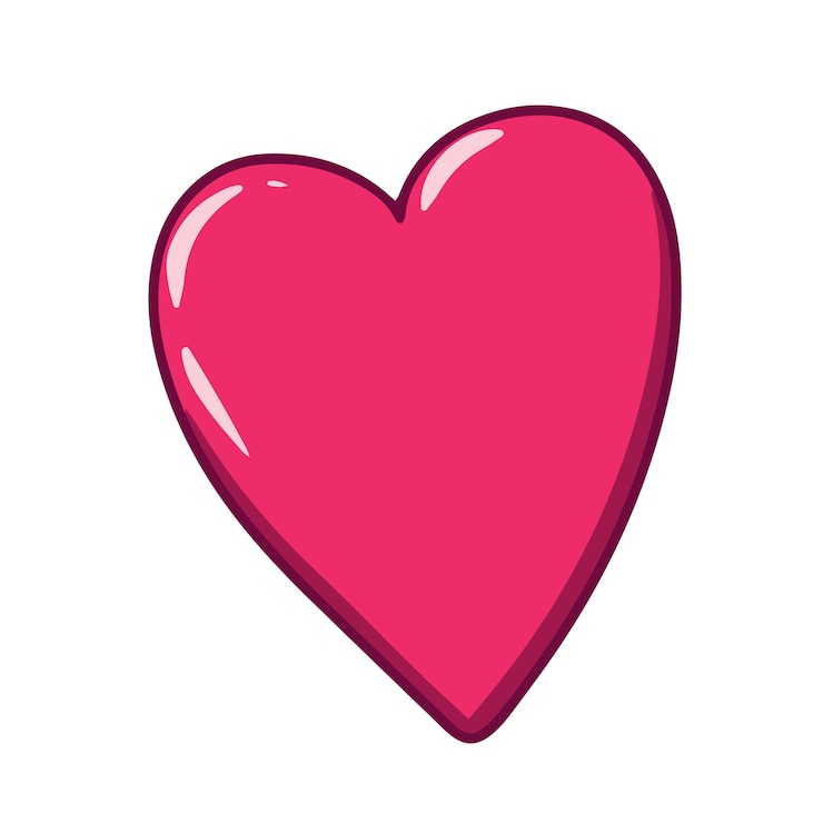 Vecteur amour coeur rose