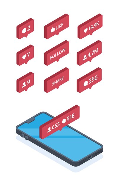 Amour Comme Des Boutons. Cadre De Discussion De Bulle De Notification 3d Sociale Avec Le Vecteur De Symboles De Communication Sociale D'amis D'utilisateurs De Coeurs De Téléspectateurs. Icône De Bulle Mobile à L'illustration En Ligne De L'application De Communication