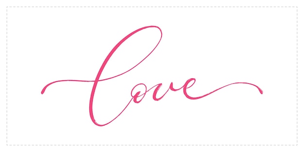 Amour Lettrage Calligraphique Citation Inscription Romantique Pour Les Amoureux Texte D'amour