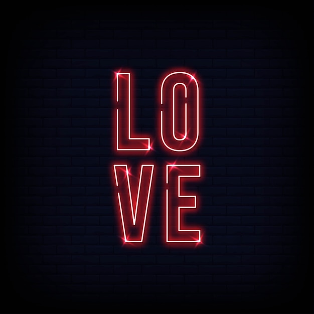 Amour Neon Signs Text Vector