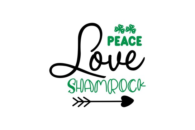 Vecteur l'amour de la paix shamrock