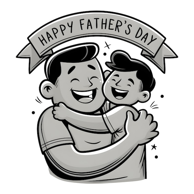 Vecteur l'amour d'un père illustré dans une joyeuse illustration de la fête des pères