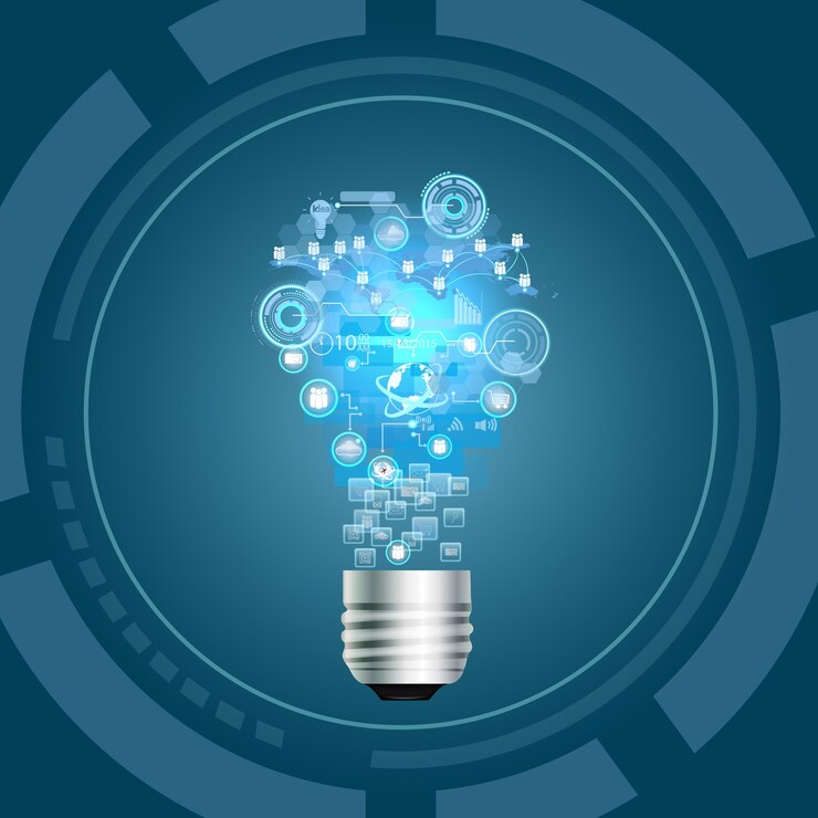 Vecteur ampoule électrique, idée concept