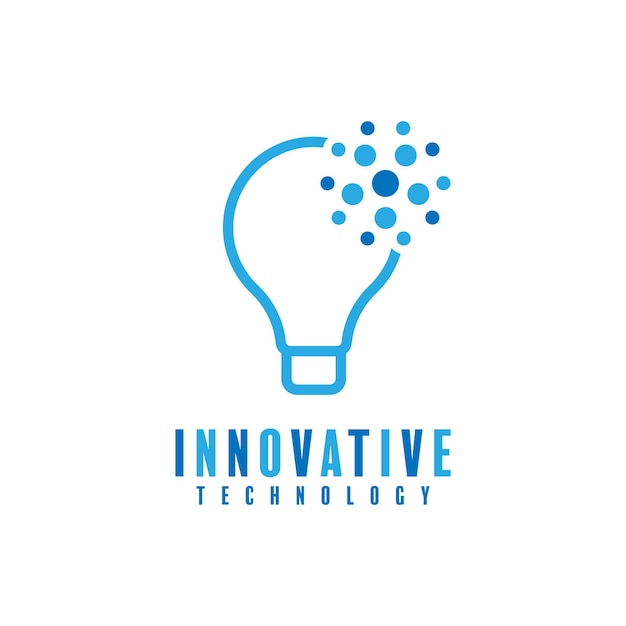 Vecteur ampoule idée créative logo design d'innovation technologique moderne